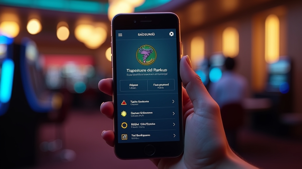 Κινητό με ελληνικό μενού λογαριασμού στο casino app